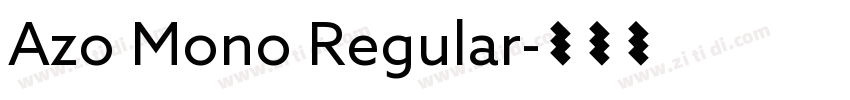 Azo Mono Regular字体转换